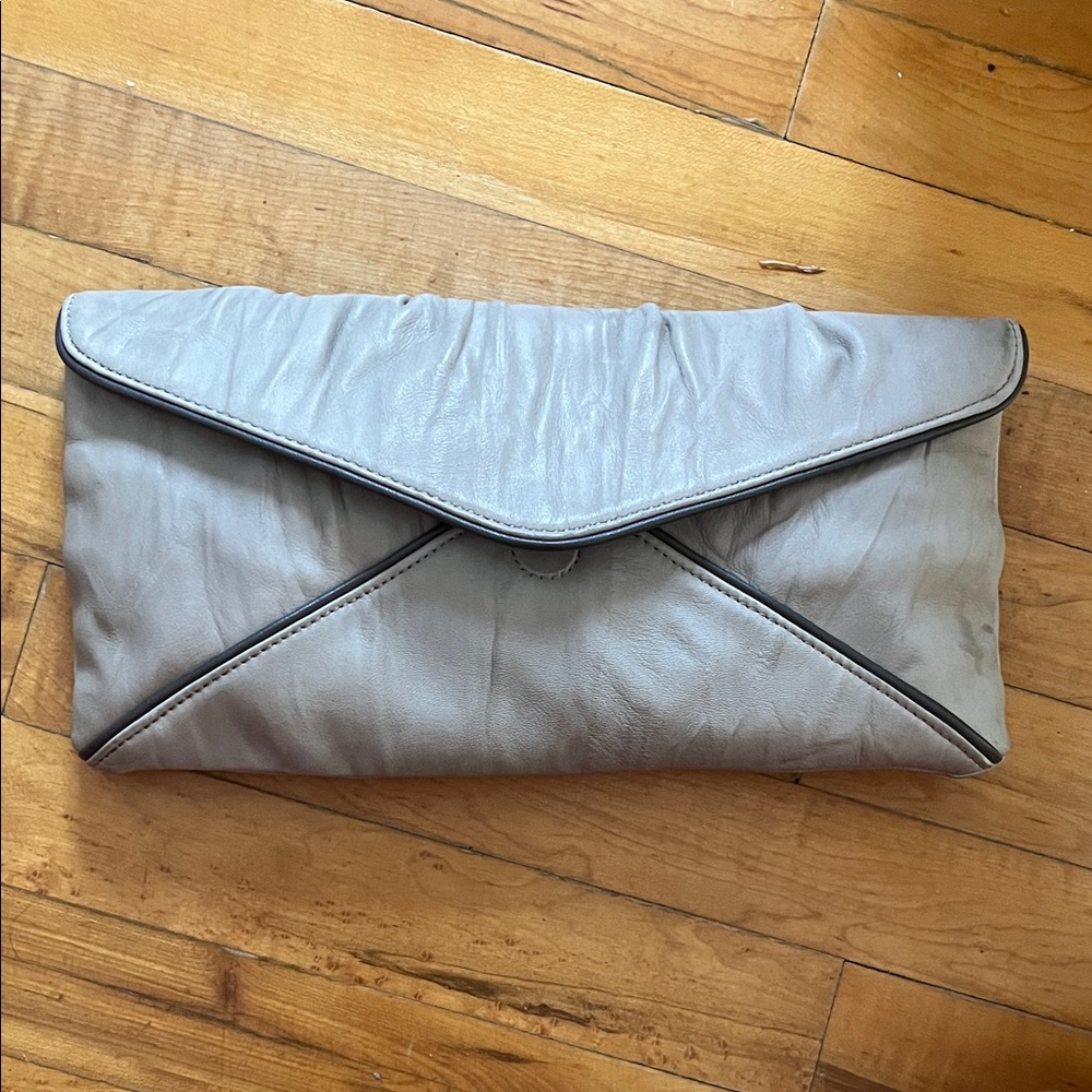 Elegant Gray Clutch Bag by BCBG